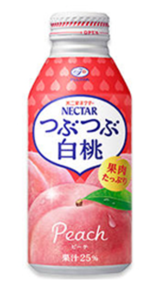 Fujiya Nectar Tsubu Tsubu White Peach 380ml Klandko 0375