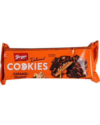 BERGEN COOKIES CARAMEL PEANUT DARK 6P 130GR