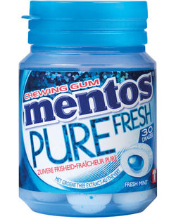 MENTOS GUM PURE FRESHMINT BOTTLE 30P