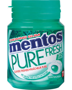 MENTOS GUM PURE WINTERGREEN BOTTLE 30P