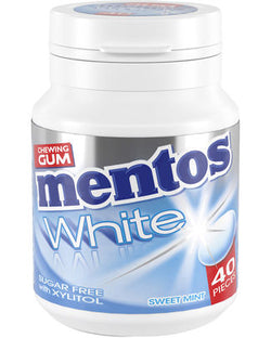 MENTOS GUM WHITE SWEET MINT BOTTLE 40P