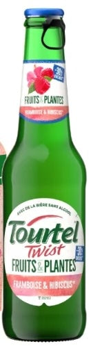 Bière aromatisée framboise hibiscus sans alcool TOURTEL TWIST, 0,0° 27,5cl