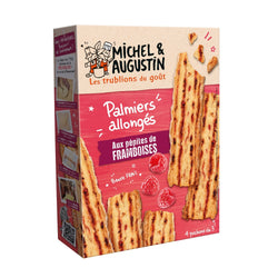 Palmiers allongés framboise MICHEL ET AUGUSTIN, 120g