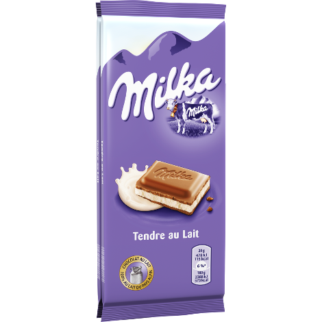 Milka Tablette chocolat au lait Tendre au lait 100g