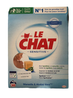 Le chat hc Poudre - 38sc/2,28kg - sensitive - marseille & aloe vera