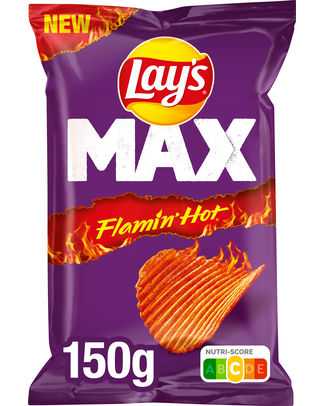 (27/07/24) LAY S MAX FLAMIN HOT RIBBEL CHIPS 150GR