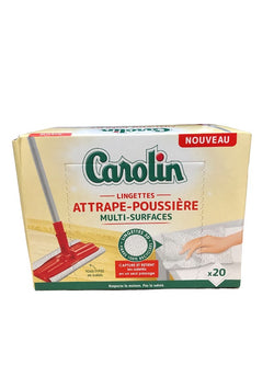 Carolin Lingettes attrape-poussière sol - 20pcs - recharge