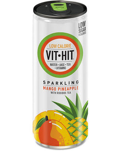 VIT HIT SPARKLING MANGO & PINEAPPLE CANS 33CL