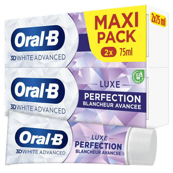 Dentifrice Oral-B 3D White Advanced Luxe perfection 2x75ml