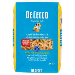 DE CECCO PASTA DI SEMOLA ANELLI SICILIANI N°179 500 GR