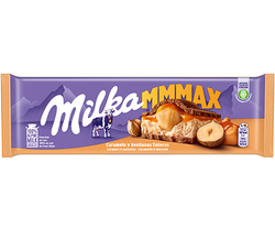 Tablette chocolat caramel & noisettes, MMMAX, MILKA, 300g