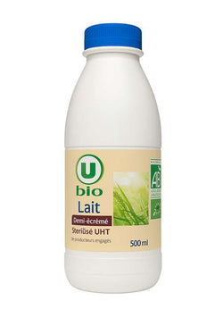 U BIO Lait UHT demi écrémé 50cl
