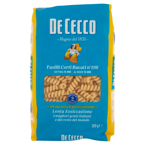 DE CECCO FUSILLI CORTI BUCATI N°198 500 GR