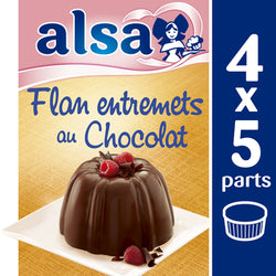 Préparation pour flan onctueux très chocolat ALSA, 4 doses, 192g