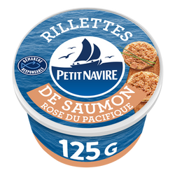 Rillettes de saumon PETIT NAVIRE boîte 1/6 125g