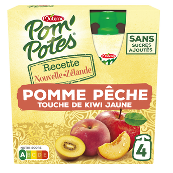 Dessert fruitier Gourdes Recettes Nouvelle Zélande POM'POTES, 4x90g