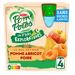 Dessert fruitier Les P'tits Explorateurs Le Roi Arthur POM'POTES 4x90g