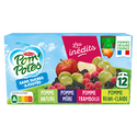 Dessert fruitier Gourdes Sans Sucres Ajoutés Pomme, Pomme Mûre, PommeFramboise, Pomme Reine Claude Les Inédits POM'POTES, 12x90g
