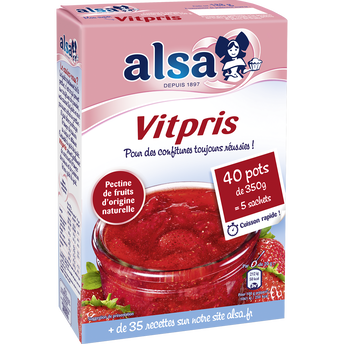 Gélifiant pour confitures VITPRIS ALSA, 5 doses, 188g