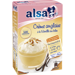 Préparation pour crème Anglaise à la vanille des Isles ALSA, 3 sachets300g