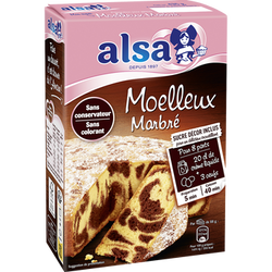 Préparation pour gâteau Moelleux marbré ALSA, 435g