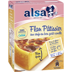 Préparation flan pâtissier aux oeufs ALSA 2 sachets 740g