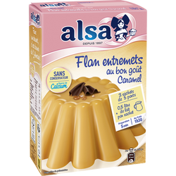 Préparation pour flan au bon goût de caramel ALSA, 180g