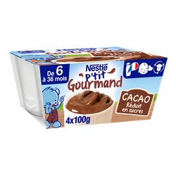 Desserts lactés P'TIT GOURMAND Chocolat 6M+ NESTLE - 4x100g