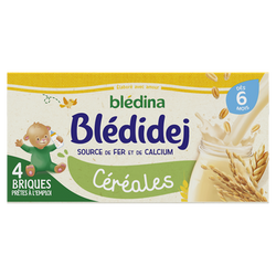 Lait et céréales bébé dès 6 mois BLEDIDEJ BLEDINA 4x250ml