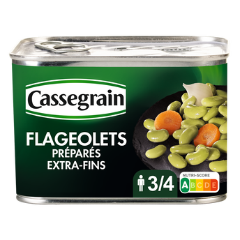 Flageolets verts extra fins CASSEGRAIN - Boîte 465g