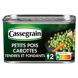 Petits pois carottes CASSEGRAIN - Boîte 265g