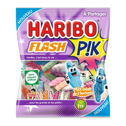 Confiserie gélifiée acidifiée flash pik HARIBO, sachet 180g