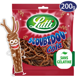 Bonbons gélifiés aromatisée scoubidou cola LUTTI sachet 200g