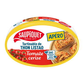 Tartinable de thon listao Tomate cerise SAUPIQUET 115g 1/6