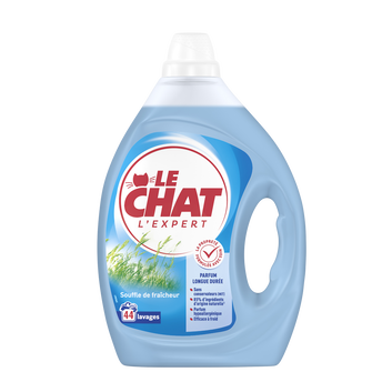 LE CHAT - Lessive liquide - Hypoallergénique - Souffle de fraîcheur -44 lavages - 1.98 l