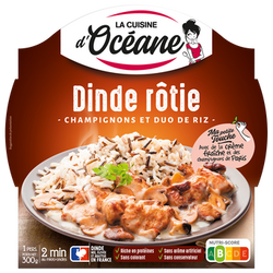 Dinde rotie Cuisine Océane Forestière & duo de riz - 300g