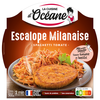 Escalope milanaise et spaghetti à la provençale CUISINE D'OCEANE 300g