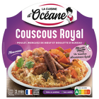 Couscous royal poulet merguez de boeuf et boulette d'agneau et semouleépicée LA CUISINE D'OCEANE 300g