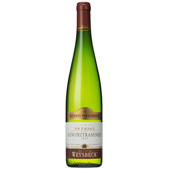 Vin blanc Gewurztraminer d'Alsace AOP blanc moelleux médaillé ArthurWeysbeck 75cl