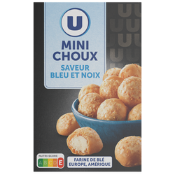 U Mini choux saveur bleu et noix 60g