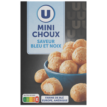 U Mini choux saveur bleu et noix 60g