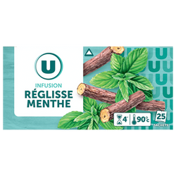 U Infusion réglisse menthe U boîte 25 sachets 37,5g