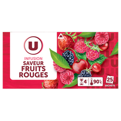 U Infusion saveur fruits rouges U - 25 sachets 40g