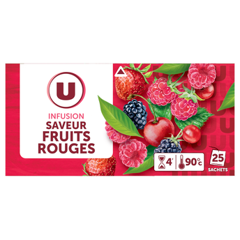 U Infusion saveur fruits rouges U - 25 sachets 40g
