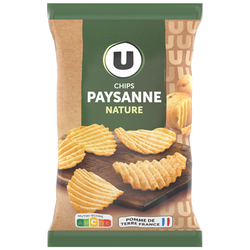 U Chips paysanne nature paquet de 150g