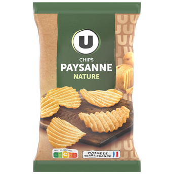 U Chips paysanne nature paquet de 150g