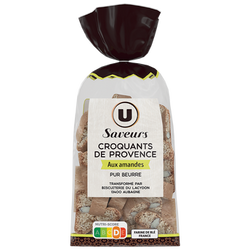 U SAVEURS Biscuits Croquants de Provence aux amandes pur beurre - 300g