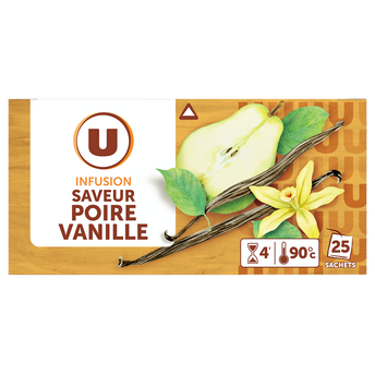 U Infusion saveur poire vanille U x25 37,5g