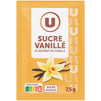 U Sucre vanillé étui de 10 sachets - 7,5g