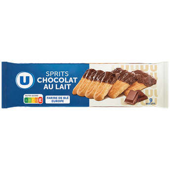 U Gâteau Sprits au chocolat au lait 150g